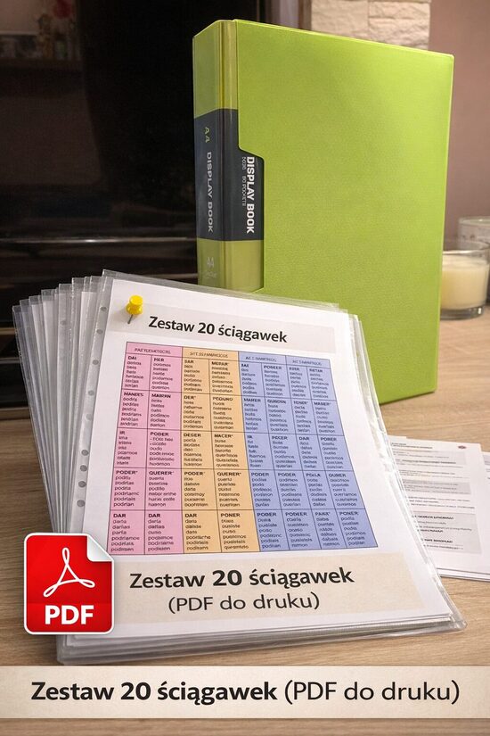 Ebook PDF - Zestaw 20 ściągawek do teczki / segregatora (do druku)